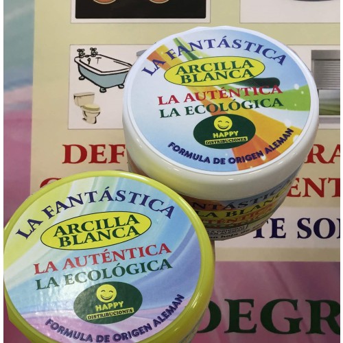 RIOL ARCILLA BLANCA HAPPY 500+100 GRAMOS c/12 LIMPIAGRASA